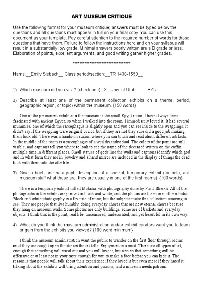 10-14-14huma Artmuseumcritique | PDF | Art Museum | Museum