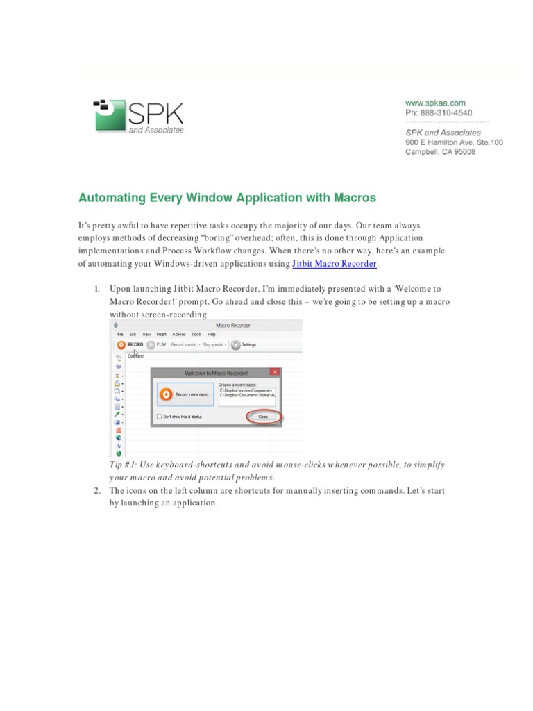 Automate Windows Apps with Jitbit Macros | PDF | Macro (Computer ...