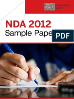 Nda 2012 Sample Paper