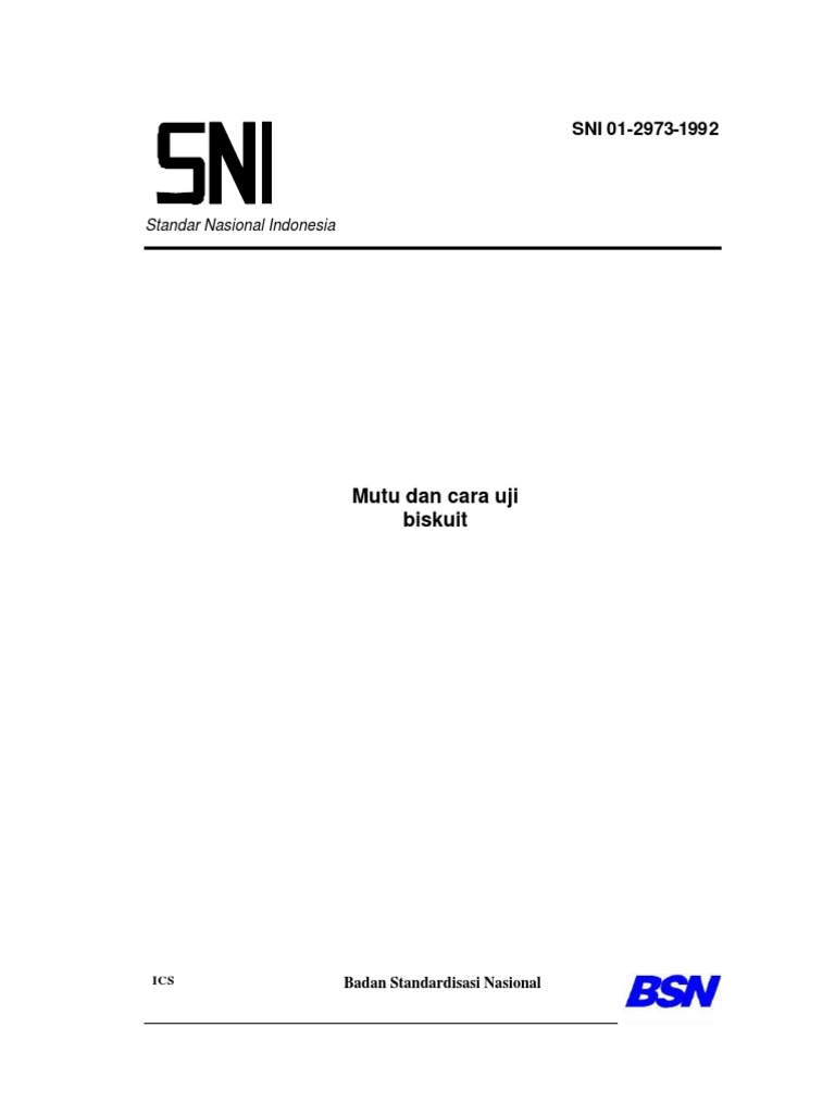 SNI Biskuit | PDF