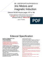 IGCSE 62 ElectricMotors&ElectromagneticInduction