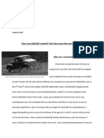 How Was Nascar Created-Draft Proposal Final