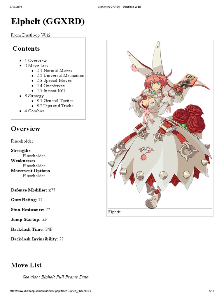 Elphelt Move List and Strategies | PDF | Shotgun | Military Technology