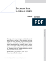 A História e a Filosofia Da Educação No Brasil.