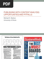 Publishing with Content Analysis