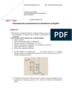 Determinación Experimental de La Densidad de Un Líquido