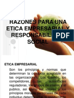 Razones para Una Etica Empresarial Y Responsabilidad Social