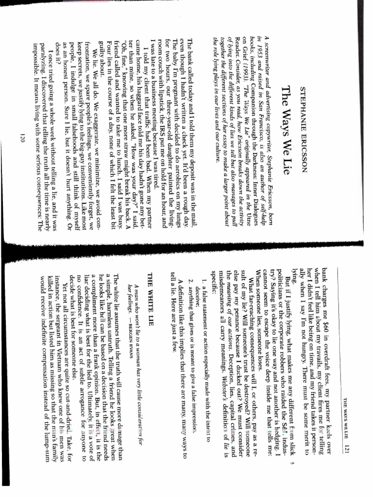 The Ways We Lie Pdf Pdf