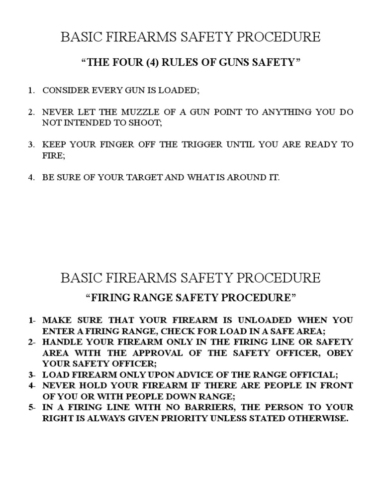 Firearms Safety Tips | PDF