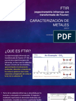 FT-IR Caracterización Metales