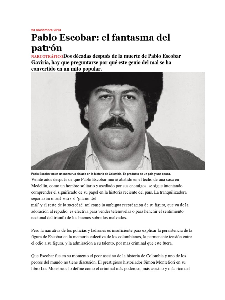 23 Noviembre 2013 Pablo Escobar | Política (general) | Thriller y crimen