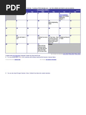 december 2014 calendar