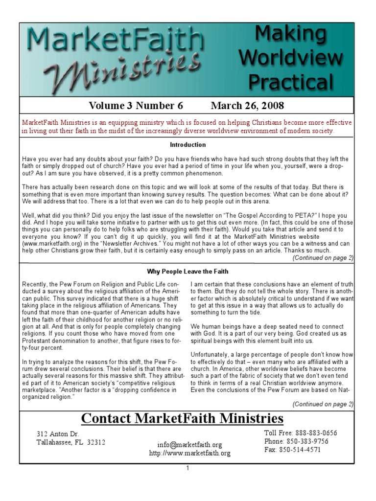 Understanding Faith Dropouts | PDF