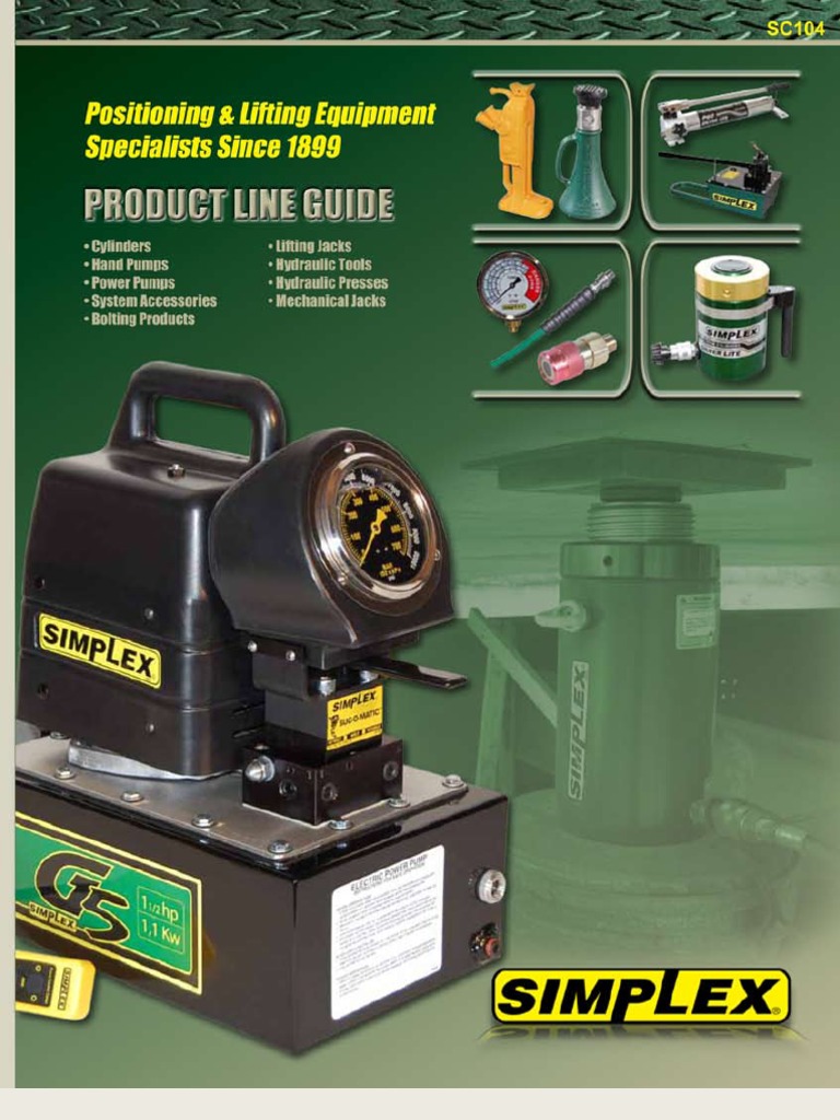 Simplex Catalog Cylinder (Engine) Pump
