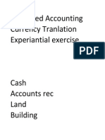 Advanced Accounting Currency Tranlation Experiantial Exercise