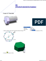 Create 1 2″ Hex Bolt SolidWorks Tutorials