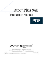 Mettler Sonicator Plus 940 Combination Ultrasound Therapy User Manual