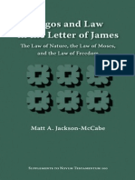 Matt A. Jackson-McCabe Logos and Law in The Letter of James The Law of Nature, The Law of Moses, and The Law of Freedom Supplements To Novum Testamentum 2000 PDF