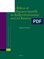 Jeremy F. Hultin The Ethics of Obscene Speech in Early Christianity and Its Environment 2008 PDF