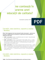 Ce Anume Contează În Asigurarea Unei Educații de Calitate