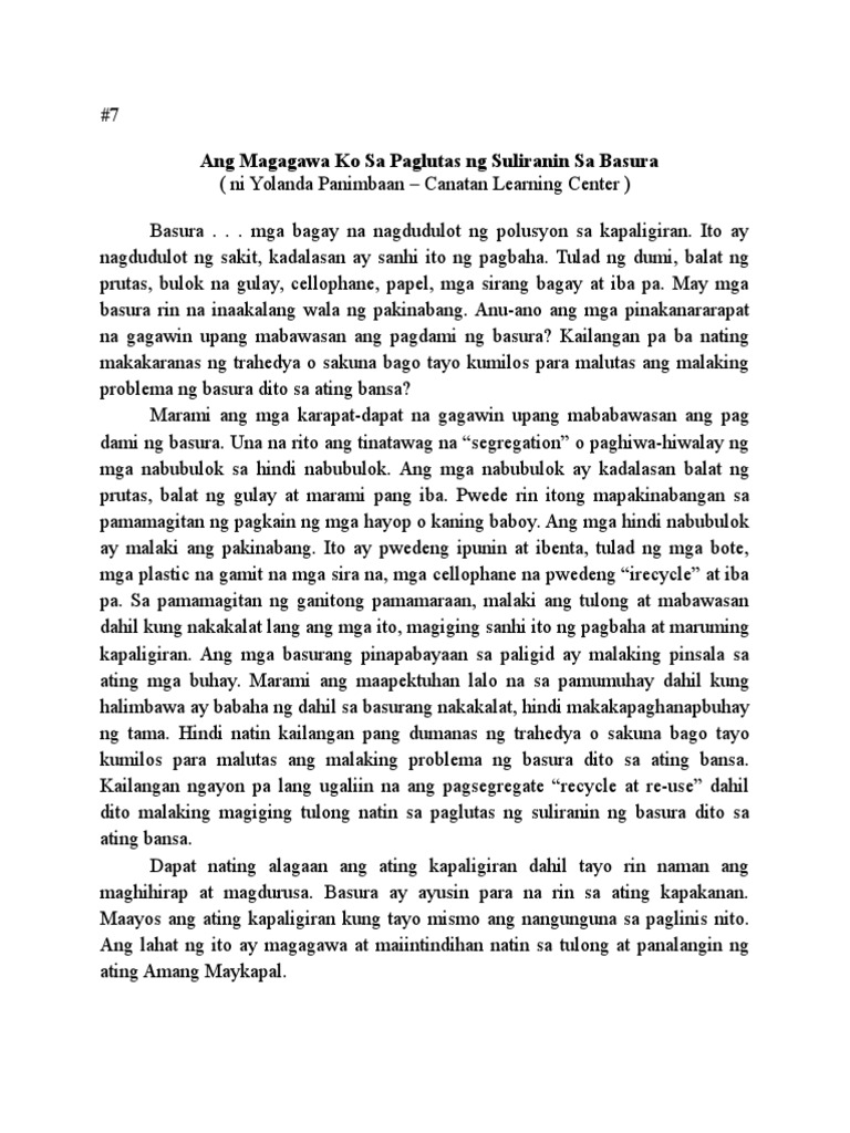 Essay ng basura 05 picture