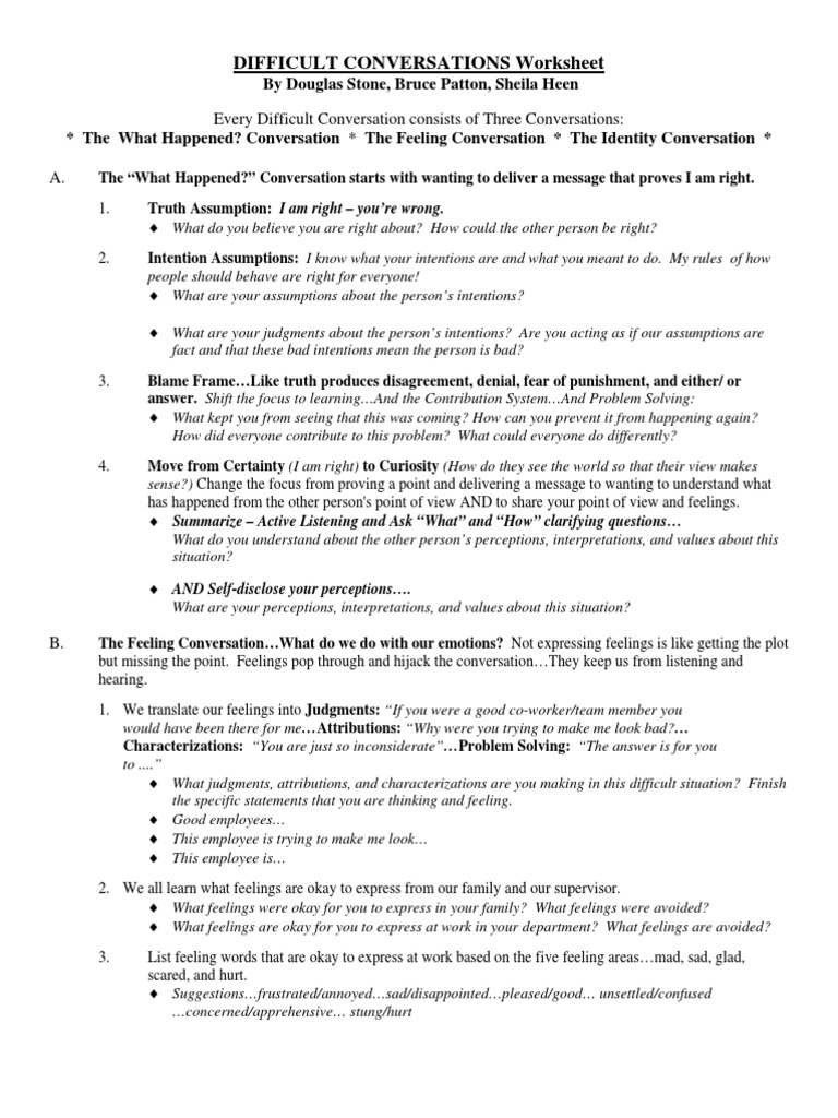 difficult-conversation-worksheet-pdf-conversation-emotions