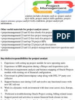 Project Analyst Job Description
