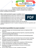 Project Consultant Job Description