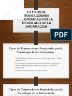 Tipos transacciones TI