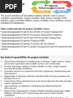 Project Scheduler Job Description