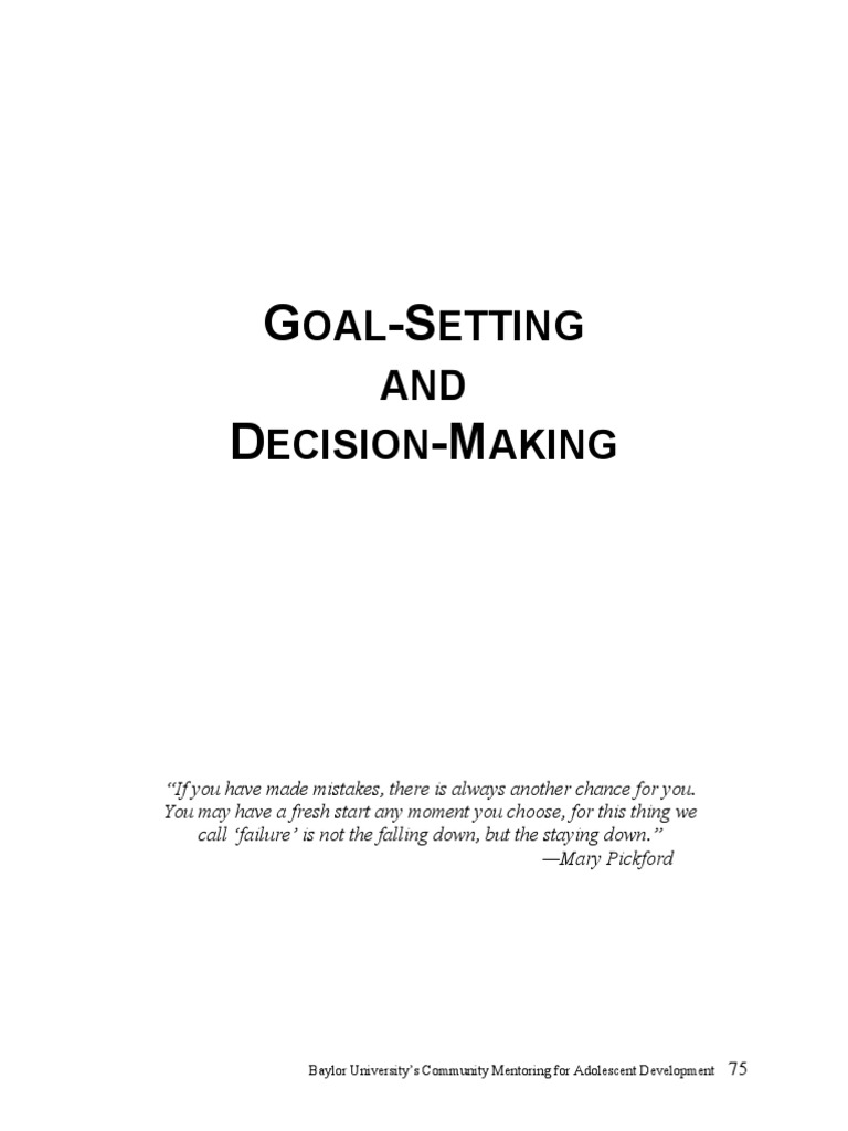 Goal Setting Pdf