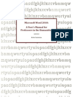 Microsoft Word 2010 Manual