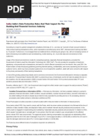 India's Data Protection Rules And Their Impact On The Banking And Financial Services Industry - Data Protection - India.pdf