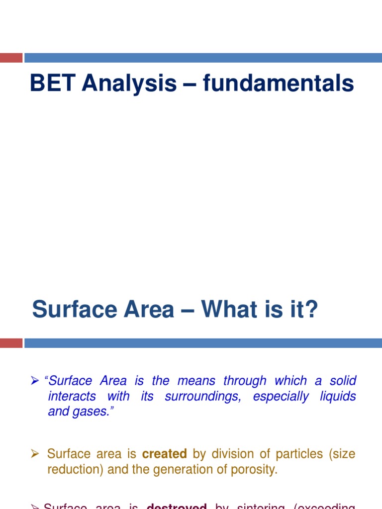 BET Analysis Fundamentals and Methods | PDF | Adsorption | Transparent ...