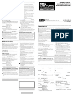KORG Expansion Board EXB09  Owner's Manual