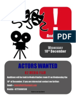 Auditions Poster