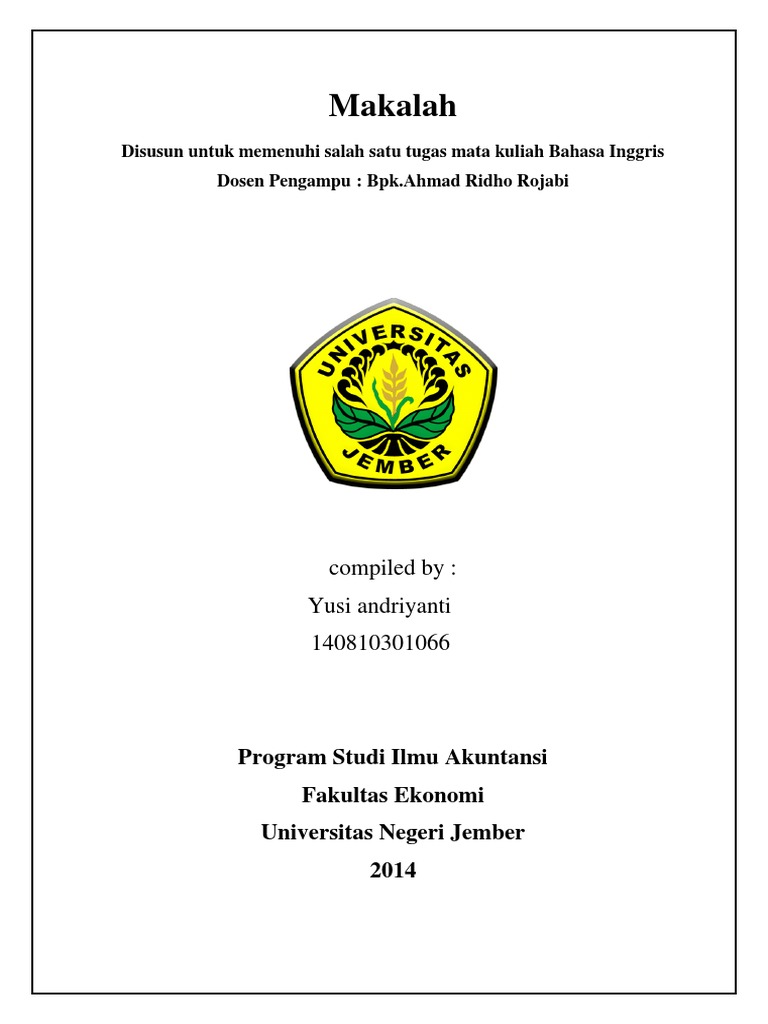 Contoh Makalah Bahasa Inggris Tentang Tenses