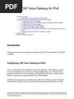 Configuring SIP Voice Gateway For IPv6