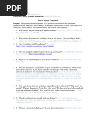 plan of action