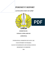 Experiment Report: "Quantitative Test of Lipid"