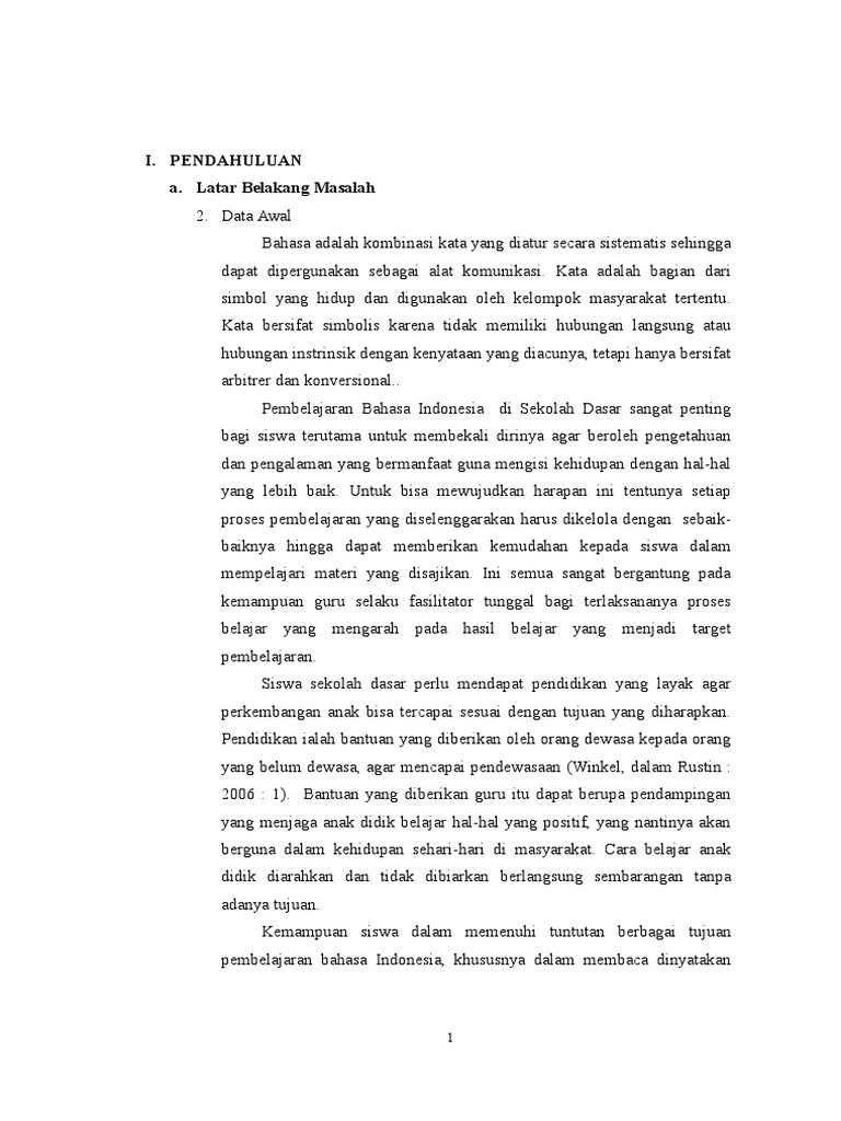 Proposal Ptk Bahasa Indonesia