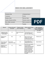 Film Production Risk Assessment