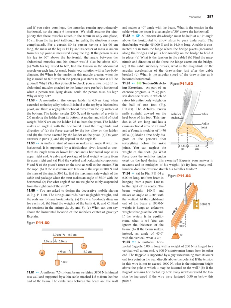Physics Problem Solving Guide | PDF | Tension (Physics) | Beam (Structure)