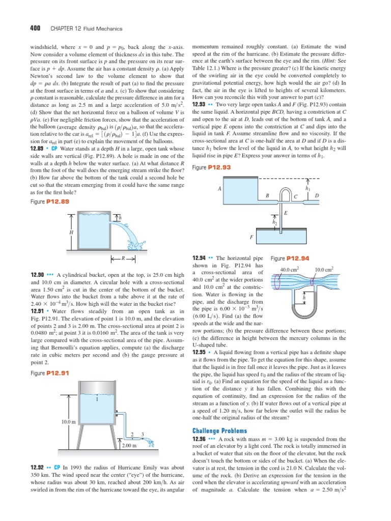 Water Flow Dynamics in Open Tanks | PDF | Pressure | Volume