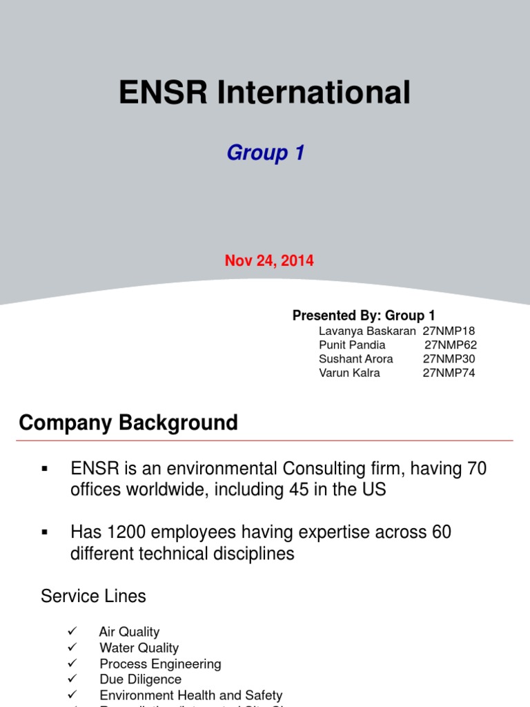 ENSR International: Revenue Improvement Strategies | PDF | Sales ...