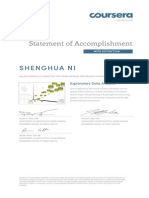 Statement of Accomplishment: Shenghua Ni