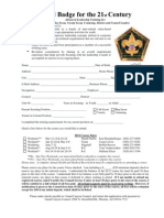 Wood Badge Registration Form