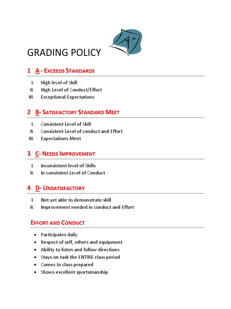 Grading Policy Overview and Criteria | PDF | Cognition | Behavior ...