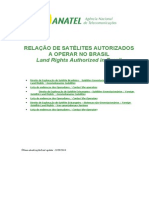 Direito de Exploração Satélite Brasileiro e Estrangeiro - Anatel