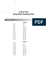 One-Year Daily Bible Reading Plan